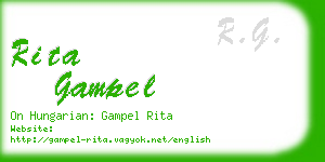 rita gampel business card